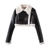 Women's Vintage Faux Leather Jacket