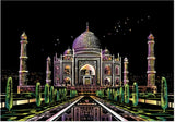 Creative Handmade City Night Scene Scraping Painting