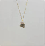 Natural Crystal Pendant Necklace with Stainless Steel Chain