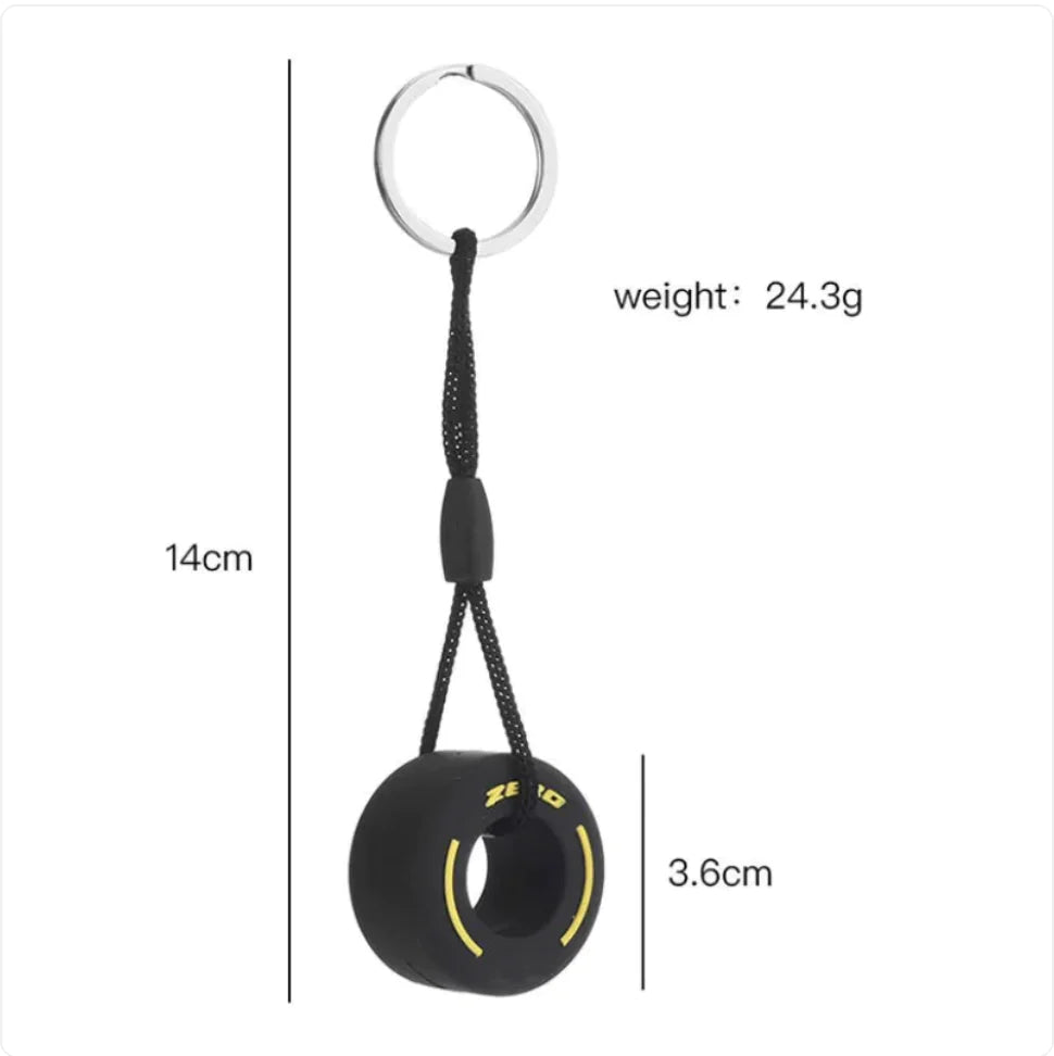 PVC Soft Rubber Tire Keychain