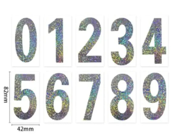 Reflective PVC Number Stickers
