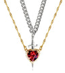 Gothic Punk Heart Dagger Necklace