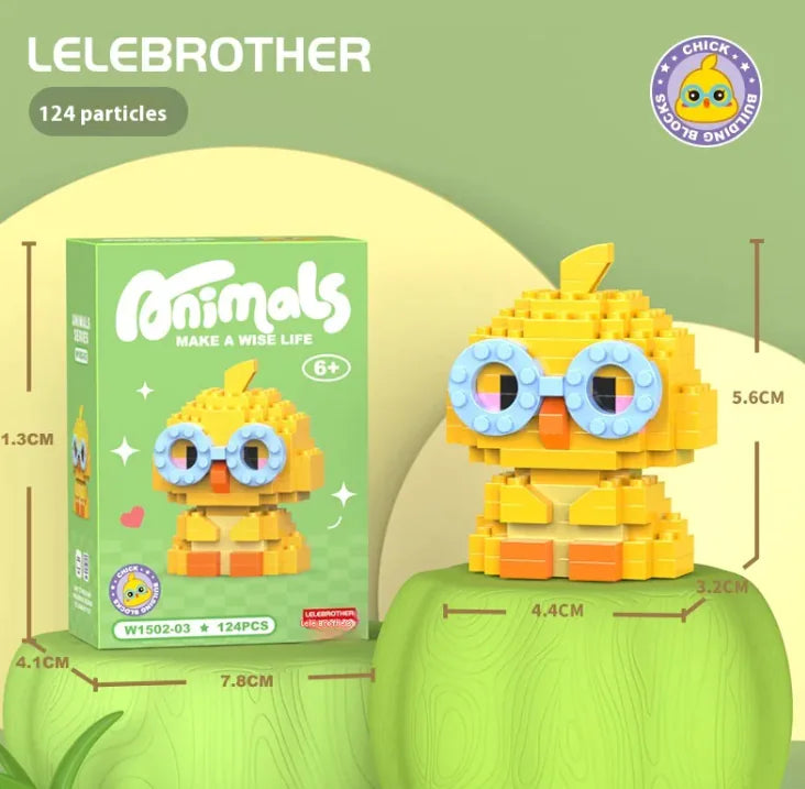 Cartoon Animal Series Cute Doll Tiny Particle Building Blocks