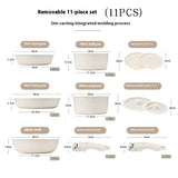 Removable Handle Non-Stick Pan Set