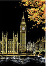 Creative Handmade City Night Scene Scraping Painting