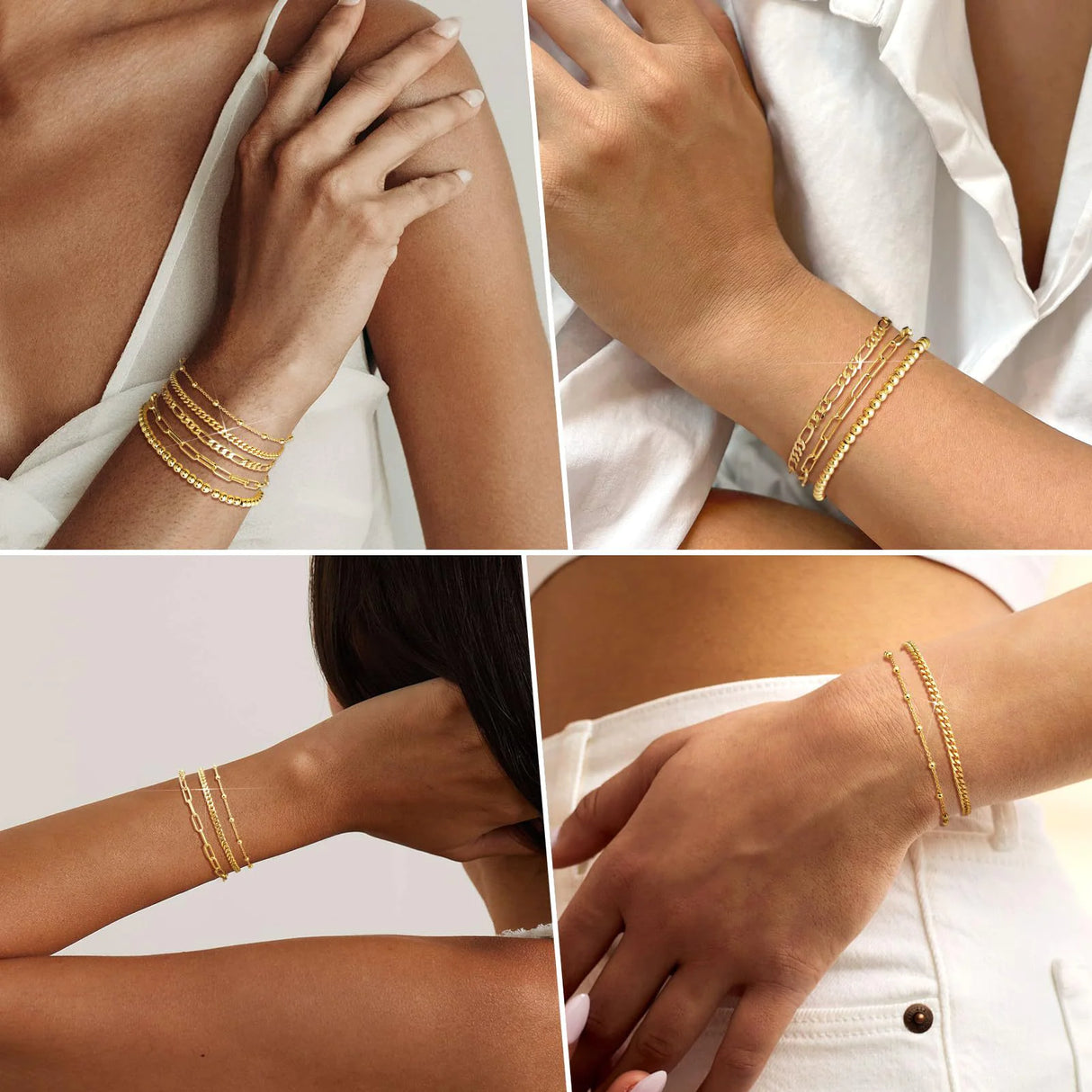 Golden Ball Bracelet Set