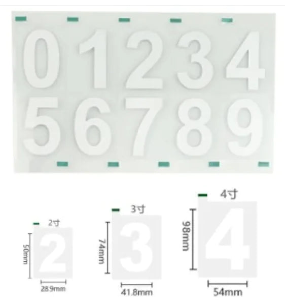 Reflective PVC Number Stickers