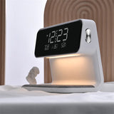3-in-1 Bedside Lamp with Wireless Charging, LCD Screen, and Alarm Clock