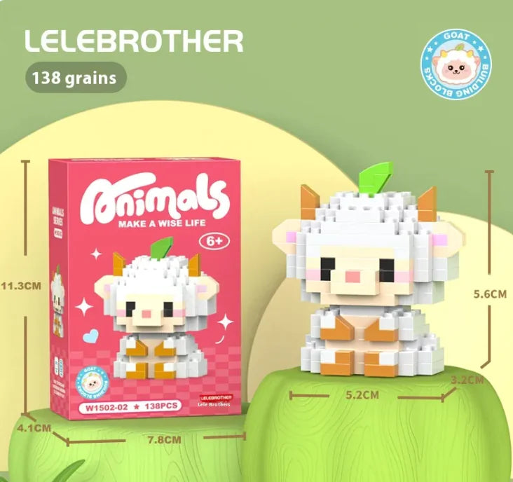 Cartoon Animal Series Cute Doll Tiny Particle Building Blocks
