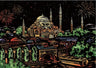Creative Handmade City Night Scene Scraping Painting