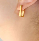 Terra Geometric Gold Earrings