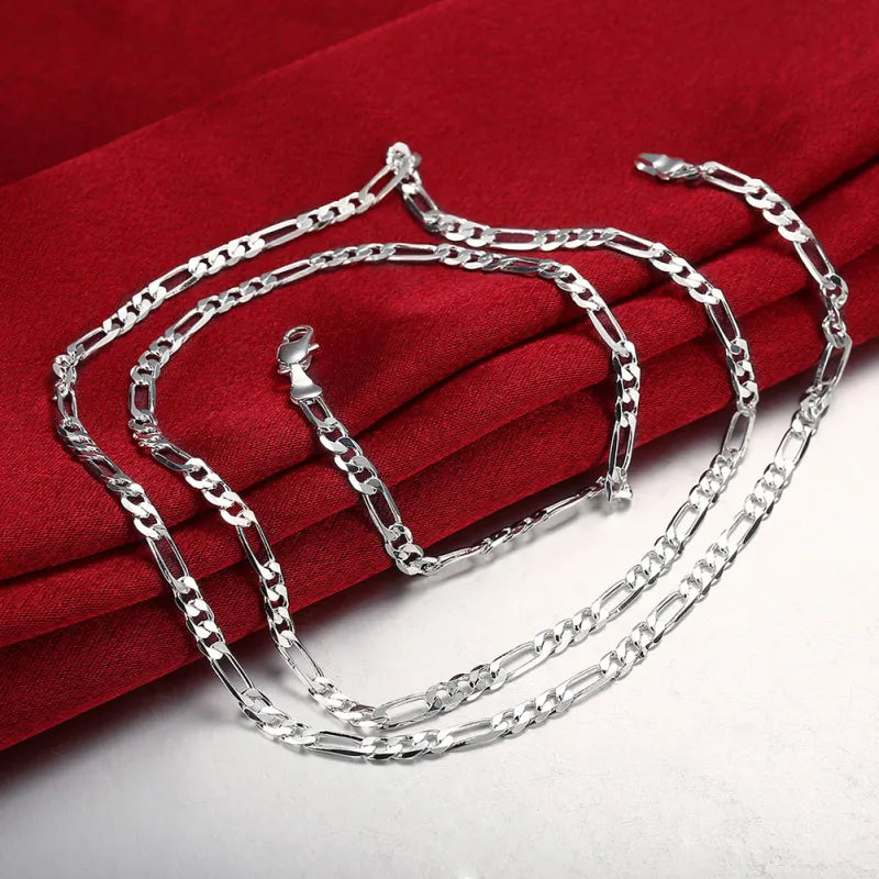 4mm Figaro Chain Bracelet & Necklace Set