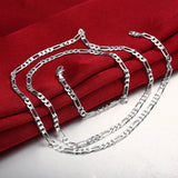 4mm Figaro Chain Bracelet & Necklace Set