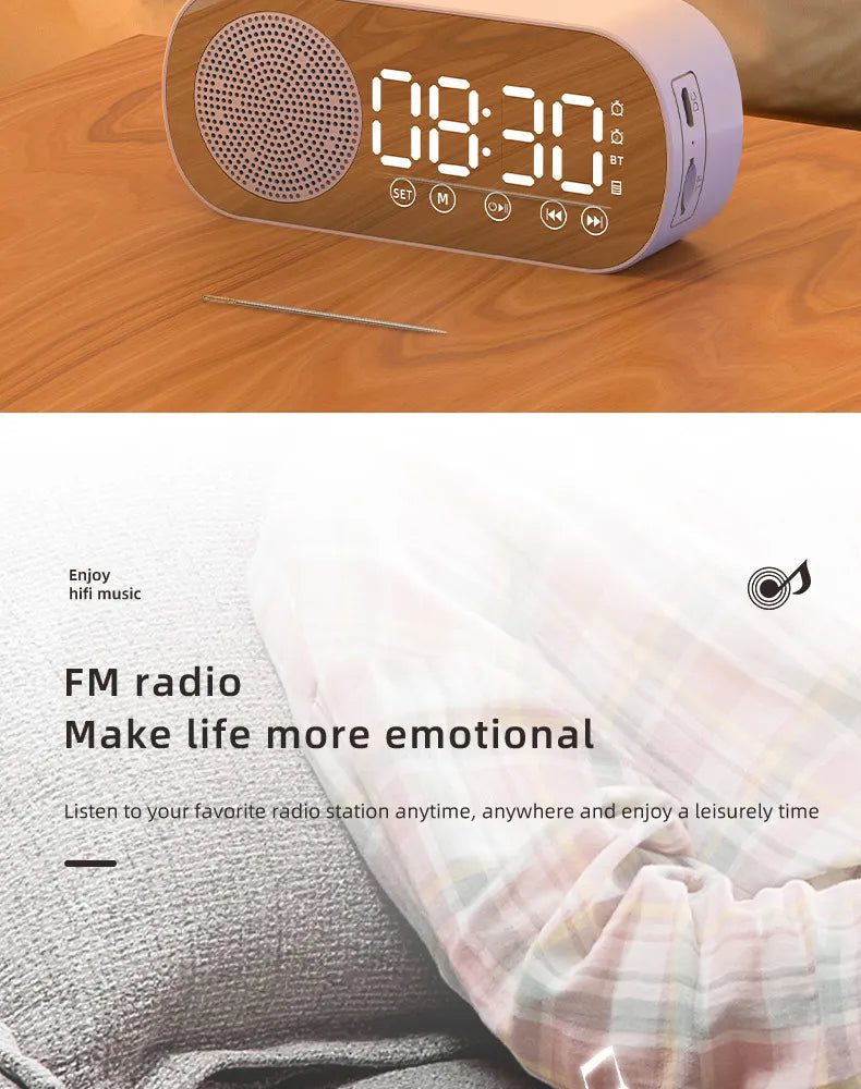 BT LED Digital Alarm Clock