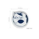 Cat Shaped Japanese Ceramic Plate