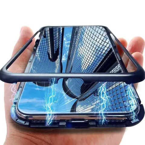 Magnetic Tempered Glass Privacy Case