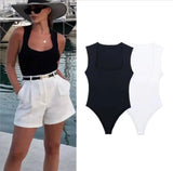 Women's Square Neck Sleeveless Jumpsuit