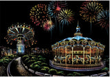 Creative Handmade City Night Scene Scraping Painting