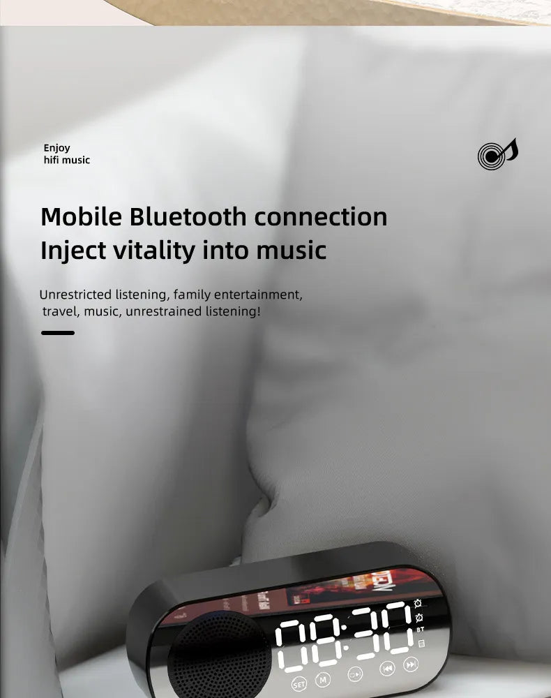 BT LED Digital Alarm Clock