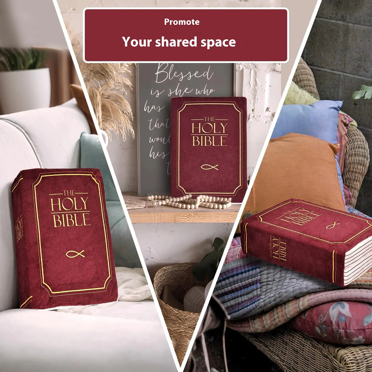 Christmas Bible Plush Pillow