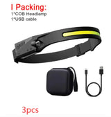 COB LED Rechargeable Headlamp