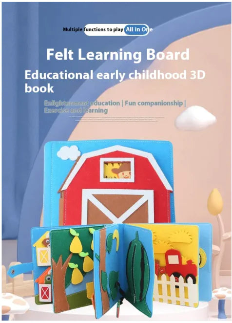 Children's Felt Puzzle Book for Early Education