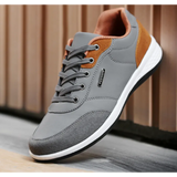 Lace-Up Microfiber Leather Men’s Sneakers