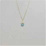 Natural Crystal Pendant Necklace with Stainless Steel Chain
