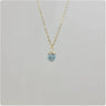 Natural Crystal Pendant Necklace with Stainless Steel Chain