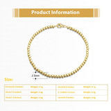 S925 Sterling Silver Bracelet Lucky Beads