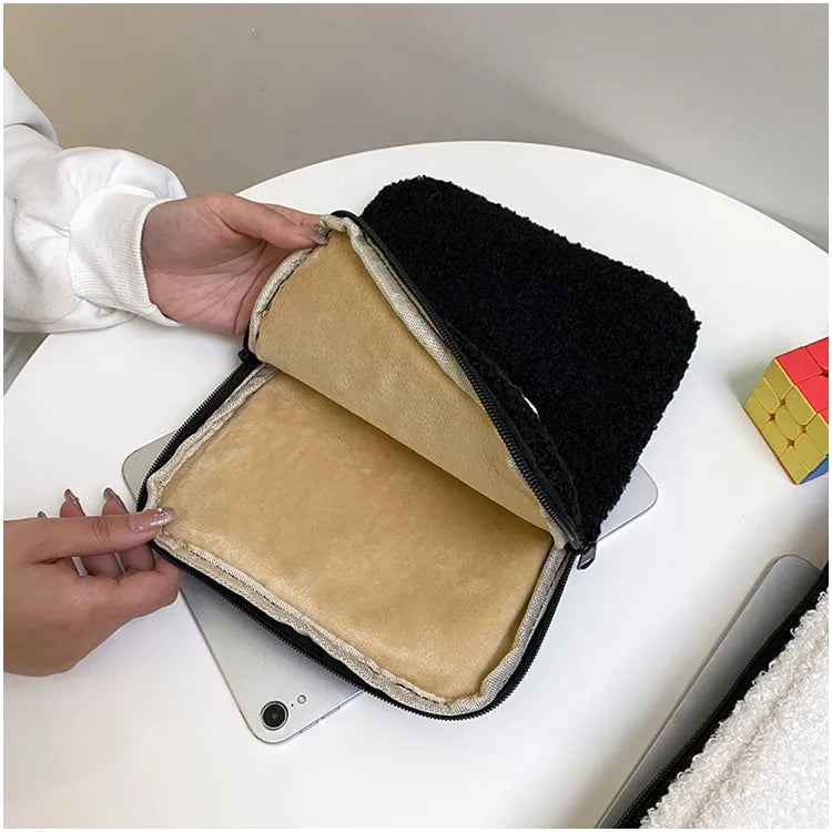 Plush Face iPad/Tablet Laptop Bag