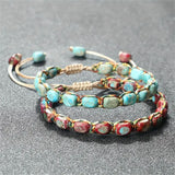 Hand-Woven Emperor Stone Beaded Bracelet