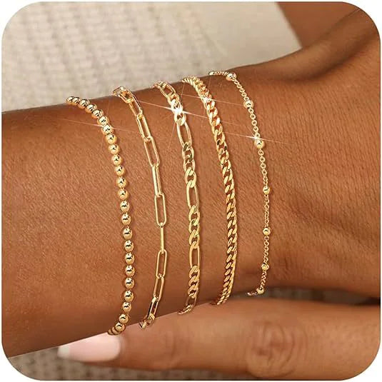 Golden Ball Bracelet Set