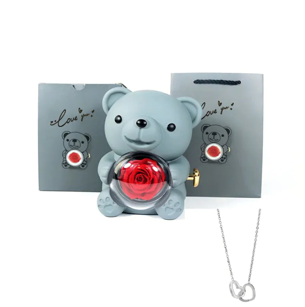 Personalized Double Heart Name Necklace