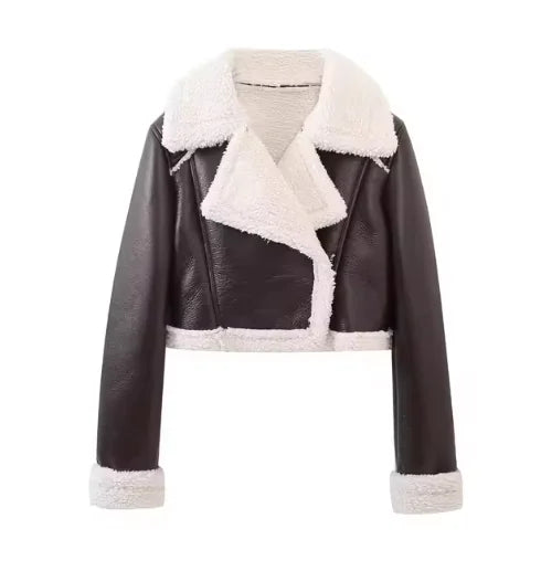 Women's Vintage Faux Leather Jacket