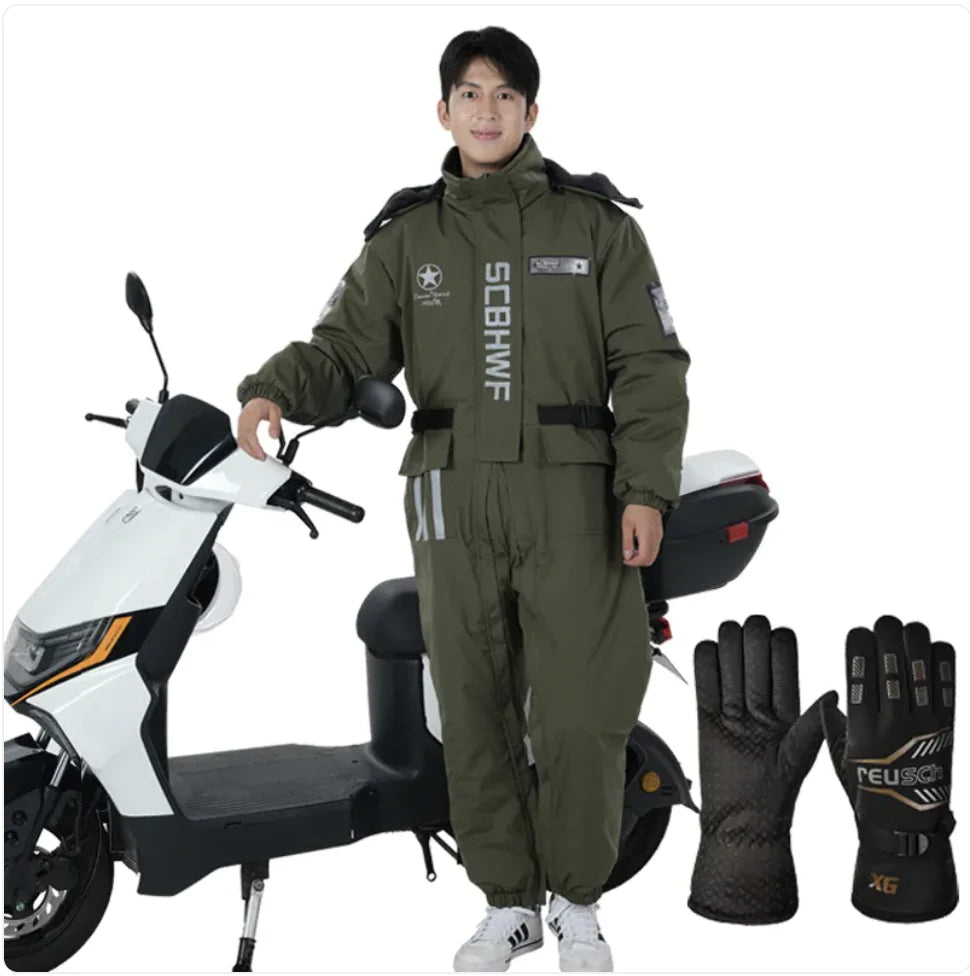 Winter Cold-proof Cycling One-piece Work Clothes