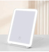 Desk Lamp With Three Fold LED Makeup Mirror