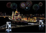 Creative Handmade City Night Scene Scraping Painting