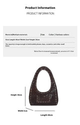 Retro Rivet Shoulder Underarm Bag