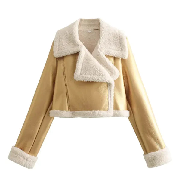Women's Vintage Faux Leather Jacket
