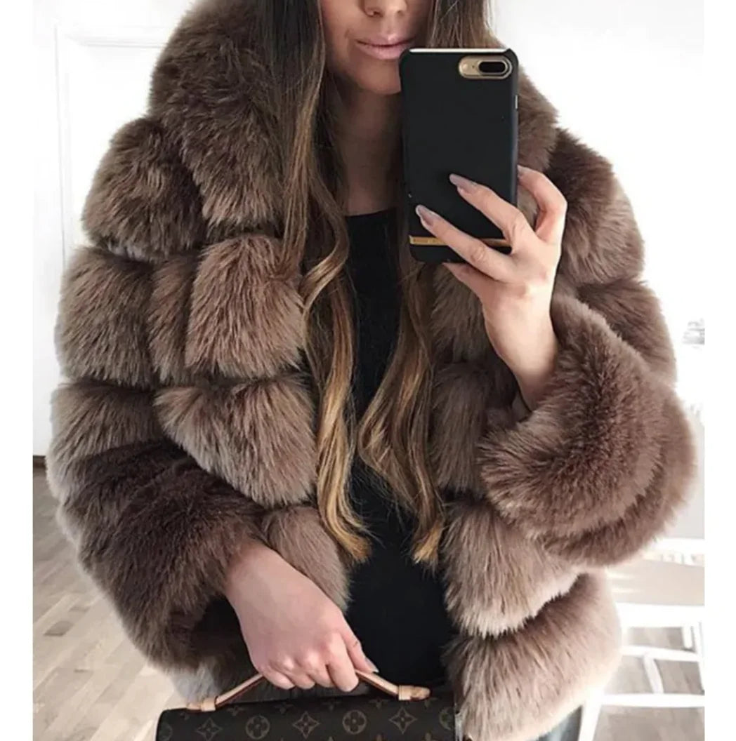 Women's Luxury Faux Fur Jacket