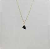 Natural Crystal Pendant Necklace with Stainless Steel Chain