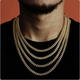 Hip Hop Titanium Steel Cuban Chain Necklace