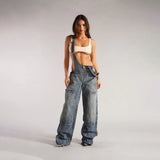 Loose Fit Denim Overalls