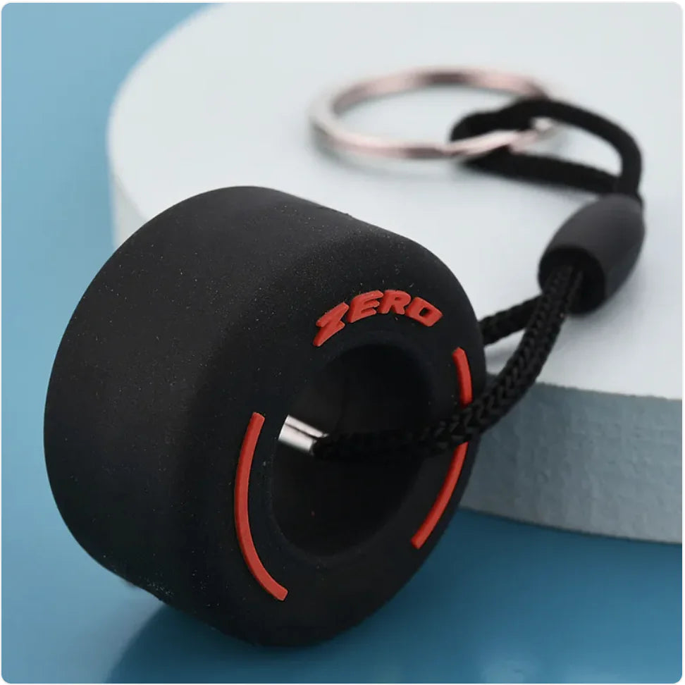 PVC Soft Rubber Tire Keychain