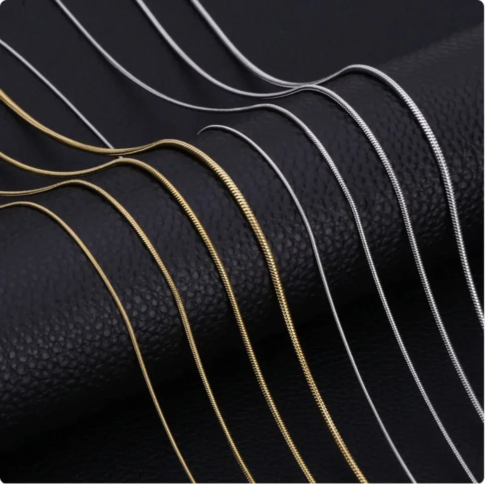 Minimalist Men's Stainless Steel Snake Chain Necklace