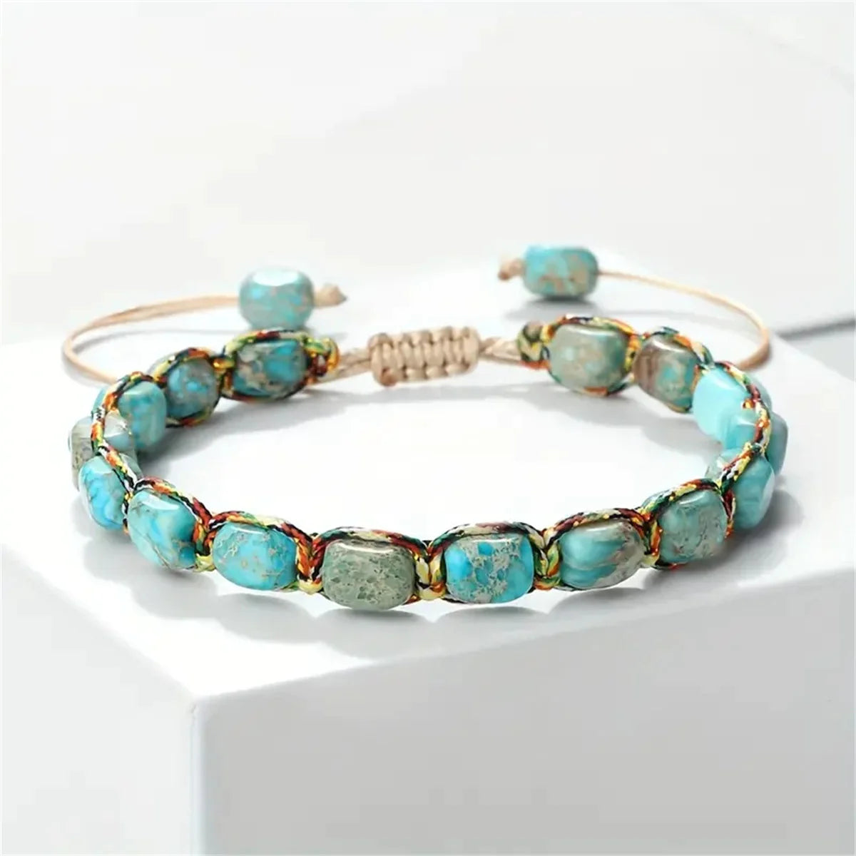 Hand-Woven Emperor Stone Beaded Bracelet