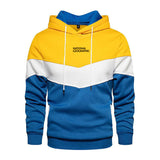 Men's Casual Sports Panel Hooded Pullover Sweatshirt