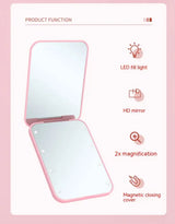 GlowFold LED Makeup Mirror