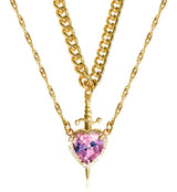 Gothic Punk Heart Dagger Necklace